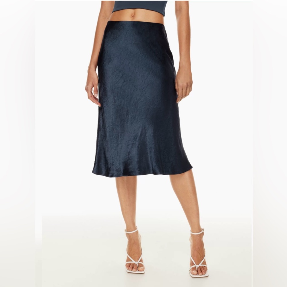 Babaton satin midi skirt